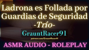“Los Polis Me Cachan y Me Hacen Correr~” GangBang – ASMR Audio Roleplay