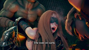 Female knight lose to monster ork – ep.1