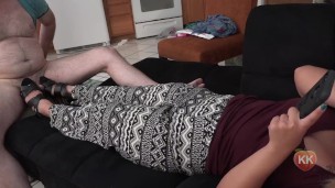 I’ll give you a footjob, just leave me alone while on the phone