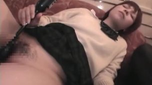 Subtitles masturbating petite Japanese schoolgirl