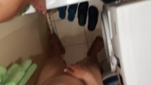 When I piss in my girl’s mouth she licks my pussy while our neighbor watches and masturbates – Lesbi