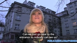 PublicAgent Valentines Day fuck with a stranger for sexy blonde